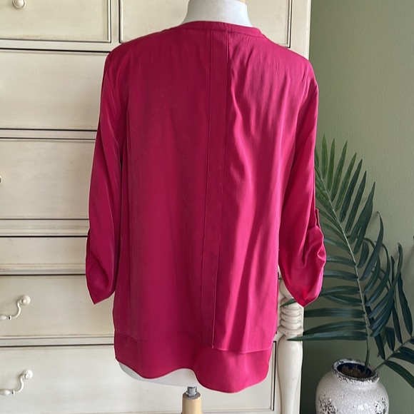 Chicos Pink tunic top size 1 - Picture 2 of 8